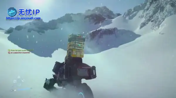 超级震撼！《死亡搁浅2》探索触发雪崩 压迫感十足